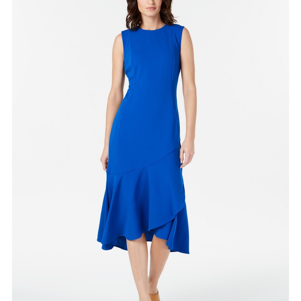 Calvin Klein Sleeveless Sheath Dress, Blue, Sz 4